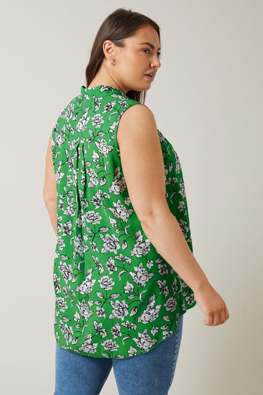 EVANS Plus Size Green Floral Print Tunic | Evans 3