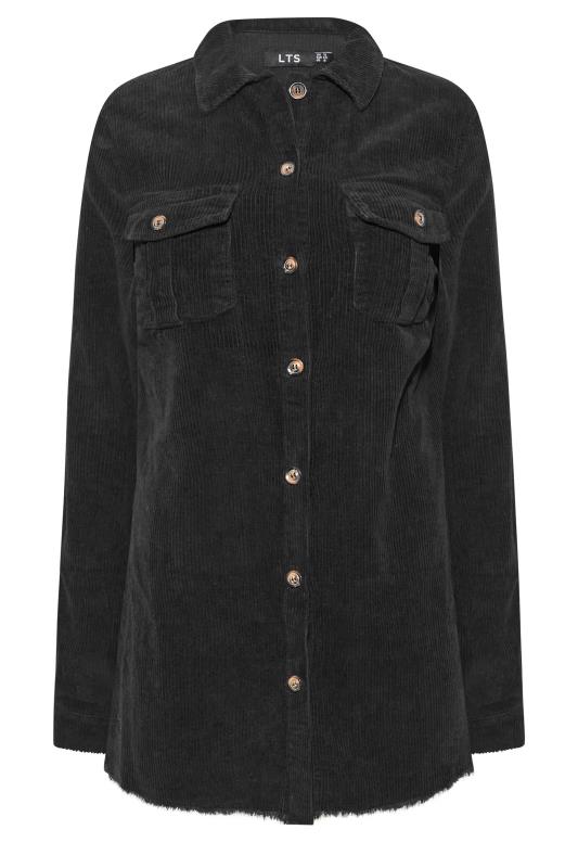 LTS Tall Women's Black Distressed Cord Shacket | Yours Clothing 6
