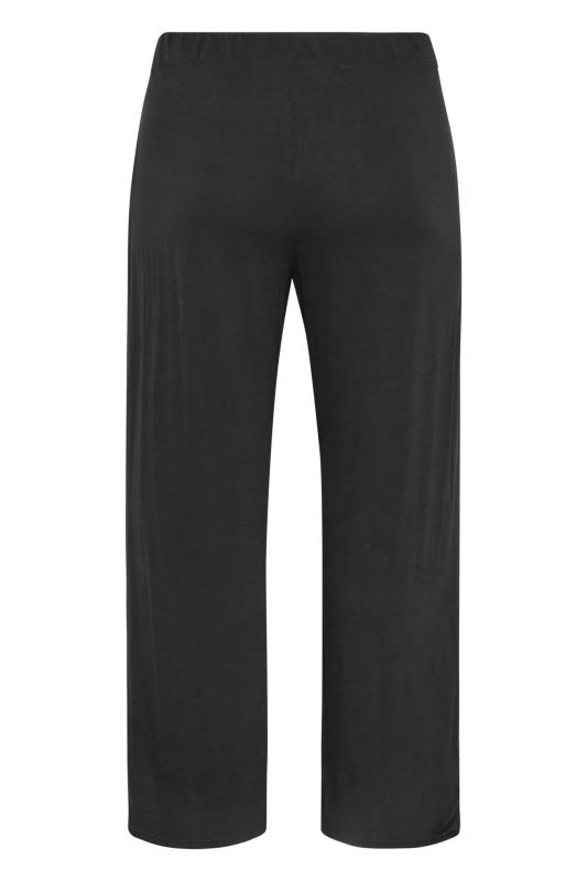 YOURS Plus Size Black Pleat Front Wide Leg Trousers | Yours Clothing 5