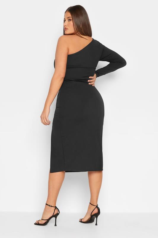 LTS Tall Women's Black One Shoulder Dress | Long Tall Sally 3