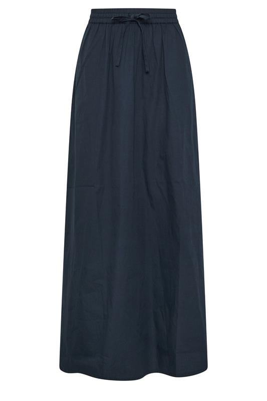 LTS Tall Women's Navy Blue Pull On Cotton Maxi Skirt | Long Tall Sally 5