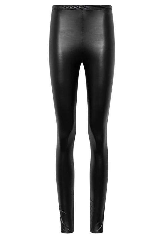 LTS Tall Women's Black Leather Look Leggings | Long Tall Sally 4