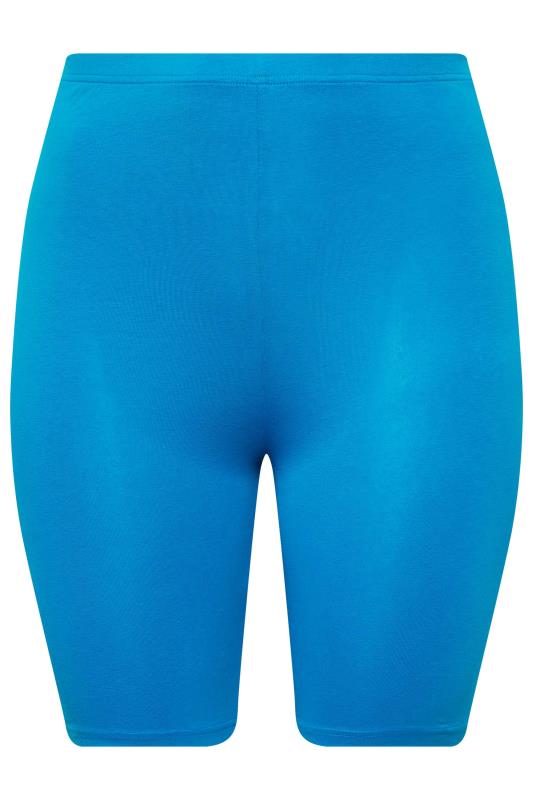 YOURS Curve Blue Cycling Shorts | Yours Clothing 4