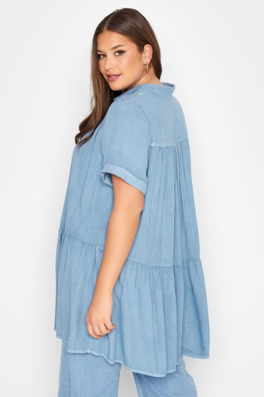 Curve Blue Tiered Chambray Shirt_C.jpg
