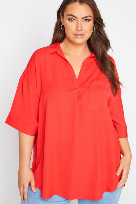 LIMITED COLLECTION Plus Size Red Shirt | Yours Clothing 3