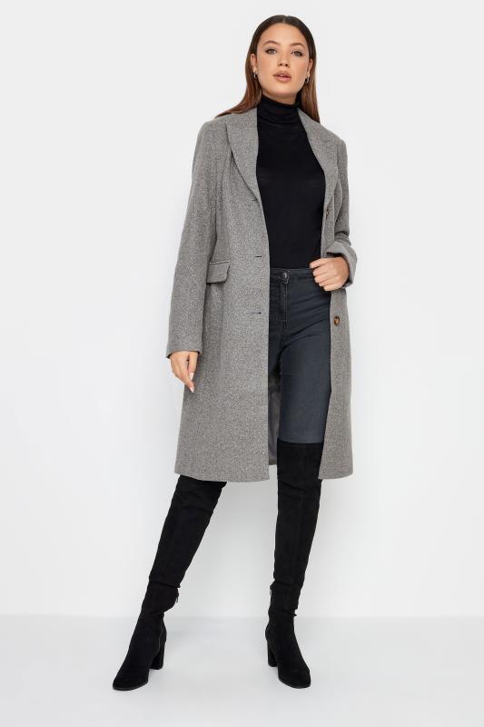 Tall  LTS Tall Grey Midi Formal Coat