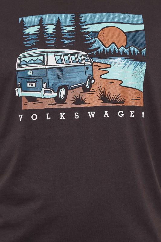 D555 Big & Tall Black Volkswagen Camper Print T-Shirt | BadRhino 2