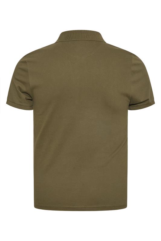 LYLE & SCOTT Big & Tall Khaki Green Logo Polo Shirt 4