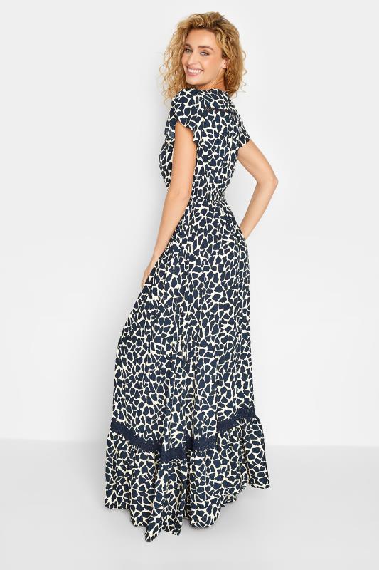 LTS Tall Women's Navy Blue Animal Print Maxi Dress | Long Tall Sally  3