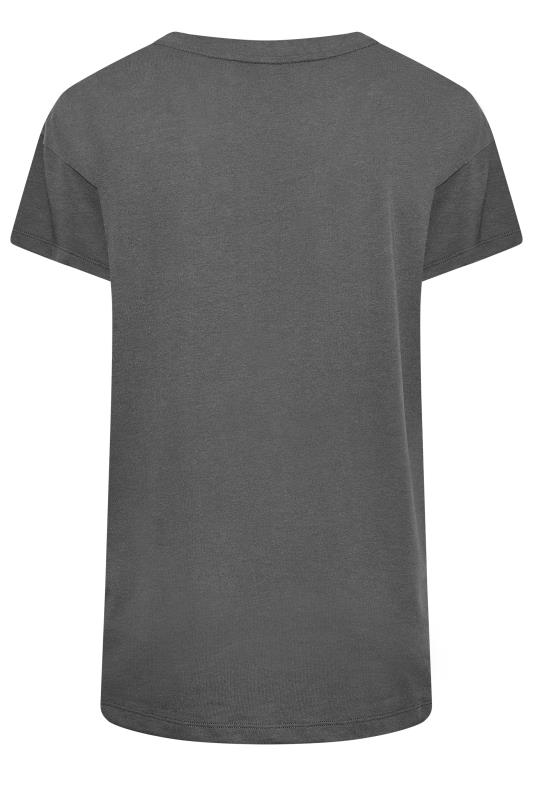Curve Grey 'Paris New York London Milan' Slogan T-Shirt | Yours Clothing 8