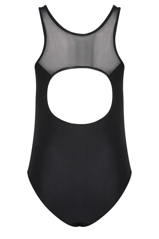 LTS Tall Black Mesh Active Swimsuit | Long Tall Sally  7