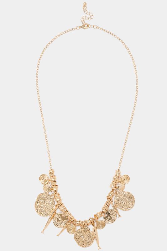  Collier doré à breloques variées