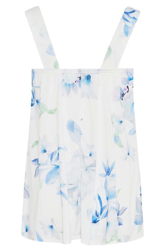 YOURS LONDON Plus Size Blue Floral Ring Detail Vest Top | Yours Clothing 7