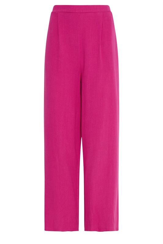 M&Co Pink Linen Wide Leg Trousers | M&Co  5