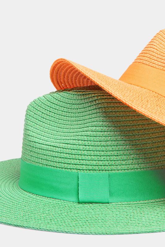 Green Straw Fedora Hat | Yours Clothing  5