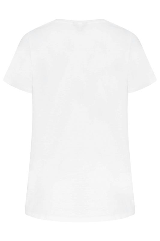 Curve White Broderie Anglaise Neckline T-Shirt 7