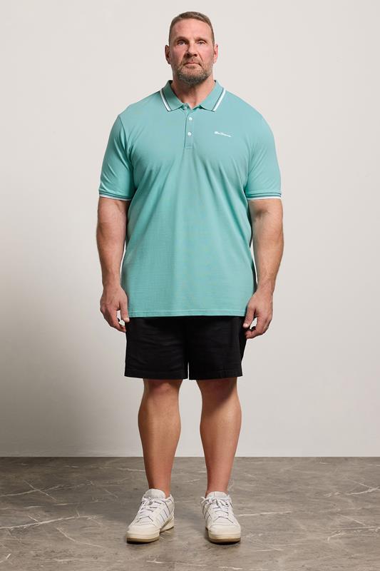 Ben Sherman Big & Tall Blush Pink Signature Pique Polo Shirt | BadRhino 2