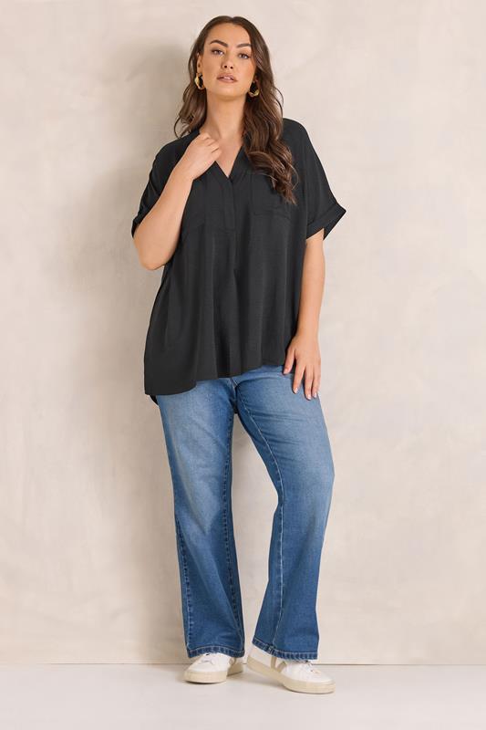 EVANS Plus Size 2 Pack Black And White Utility Shirts | Evans 2
