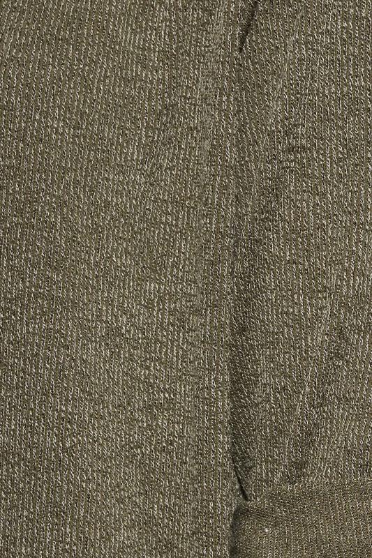 Plus Size Khaki Green Ribbed Textured Cardigan | Yours Clothing 5