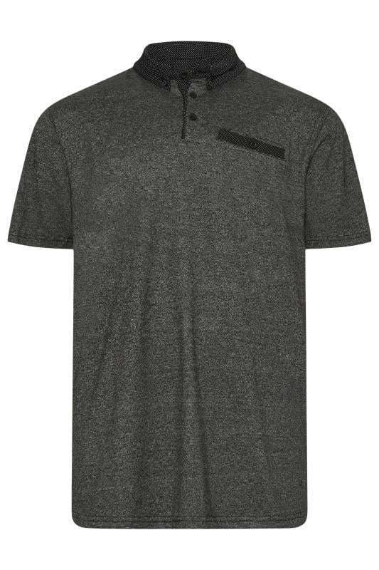 Men's  KAM Black Marl Polo Shirt