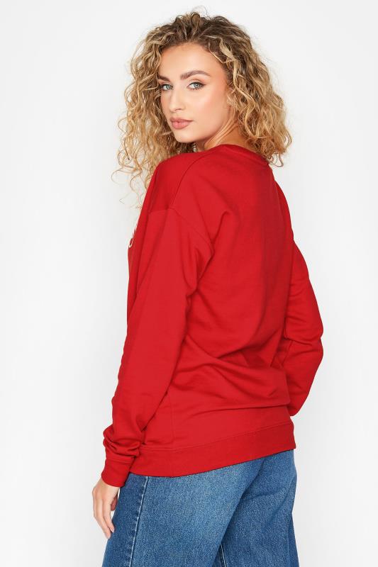 LTS Tall Red 'Paris 88' Slogan Sweatshirt | Long Tall Sally 3