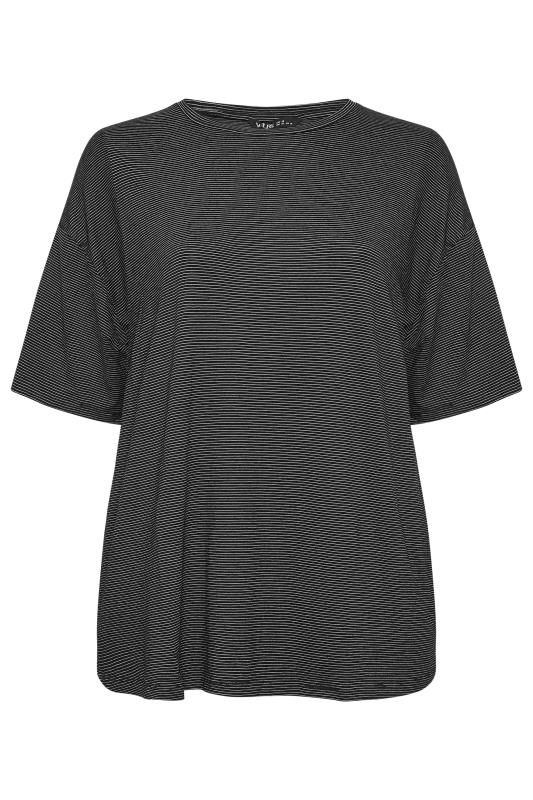 YOURS Plus Size Black Oversized Boxy T-Shirt | Yours Clothing 5