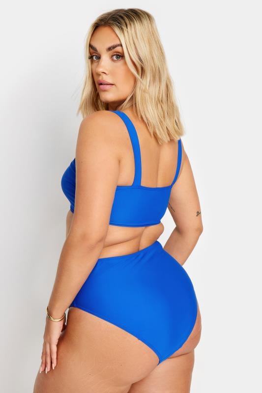 YOURS Plus Size Blue V-Front Bikini Brief | Yours Clothing 2