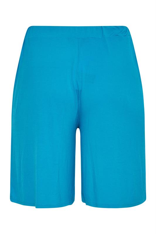Curve Bright Blue Pull On Jersey Shorts_Y.jpg