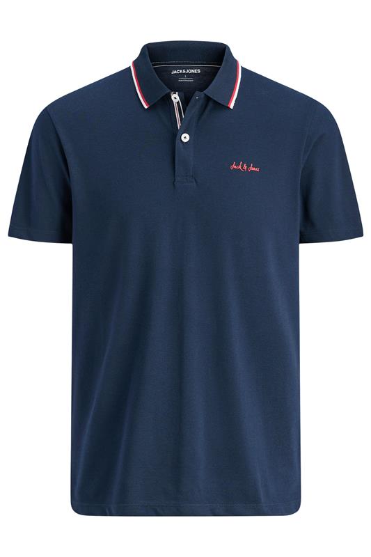 JACK & JONES Big & Tall Navy Blue Polo Shirt | BadRhino 2