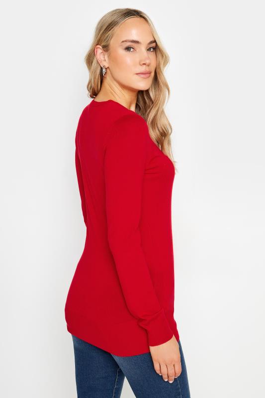 LTS Tall Red Button Down Knit Cardigan | Long Tall Sally  4