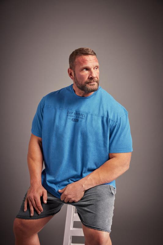 Men's  GNP Big & Tall Blue Logo Oversized T-Shirt