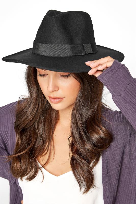 Plus Size Hats Yours Black Fedora Hat