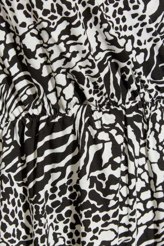 LIMITED COLLECTION Curve Black Mixed Animal Print Wrap Top 5