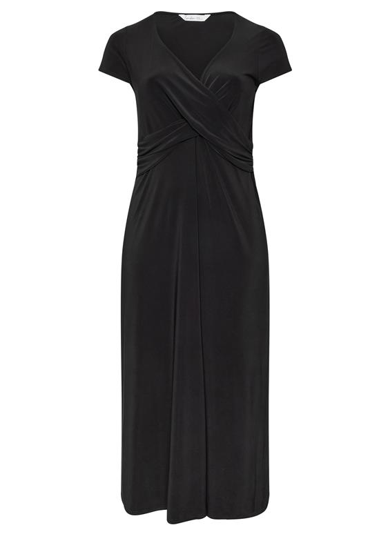  YOURS LONDON vestido negro con diseño retorcido en la parte delantera