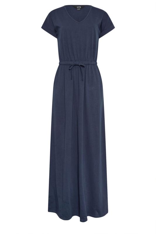 LTS Tall Women's Navy Blue Tie Waist Maxi T-Shirt Dress | Long Tall Sally 5