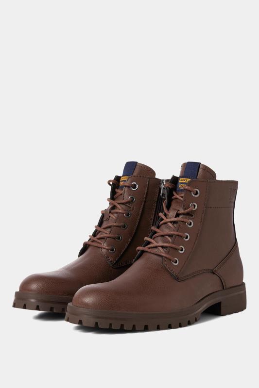 JACK & JONES Big & Tall Brown Faux Leather Boots | BadRhino  2