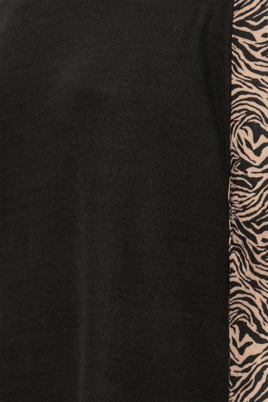 Plus Size Black Zebra Print Soft Touch Top | Yours Clothing 6