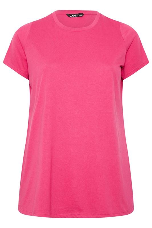 YOURS 3 PACK Plus Size Teal Blue & Pink Core T-Shirts | Yours Clothing 10
