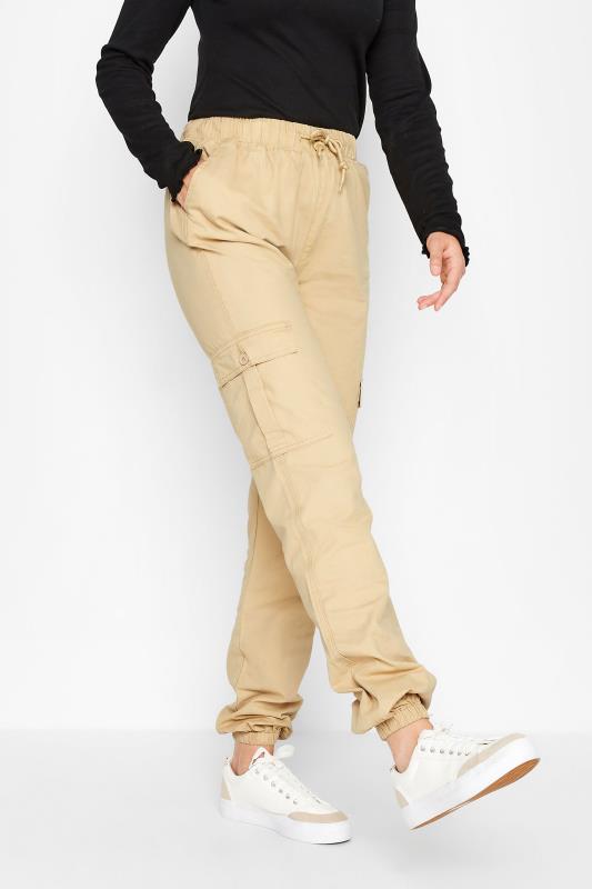 Tall  LTS Tall Beige Brown Cargo Pocket Twill Trousers