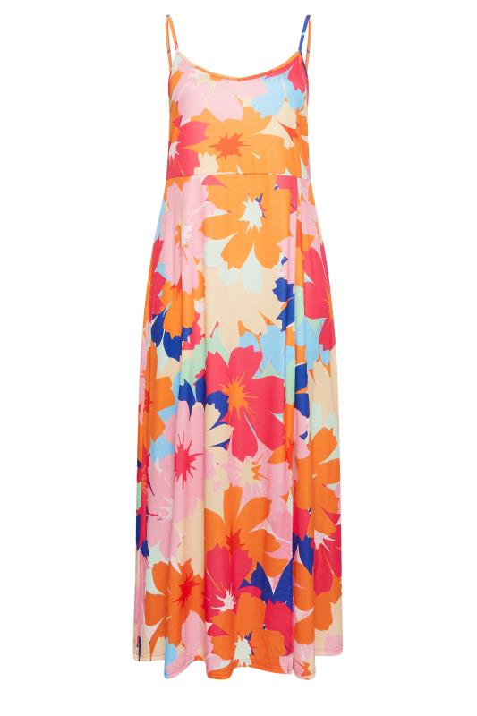 LIMITED COLLECTION Plus Size Pink Floral Print Cami Maxi Dress | Yours Clothing 7