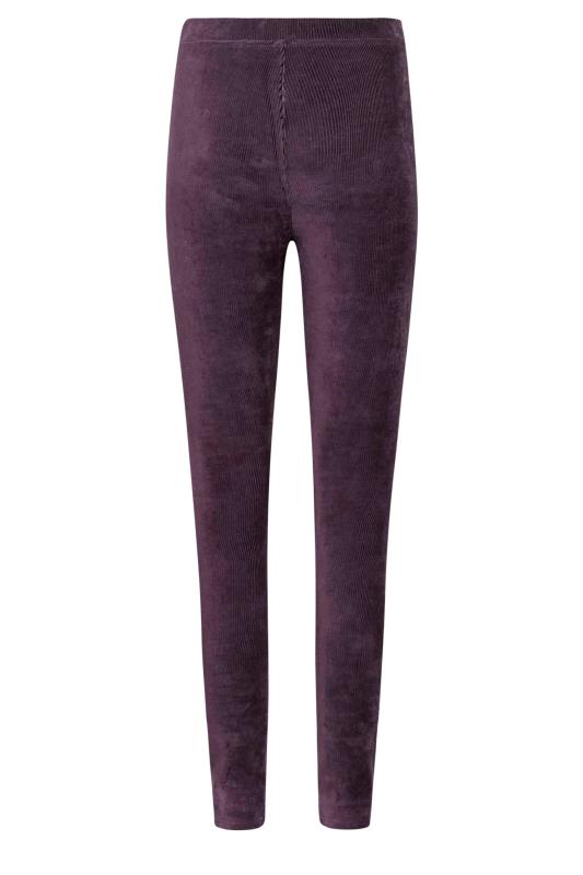 LTS Tall Dark Purple Cord Leggings | Long Tall Sally  6
