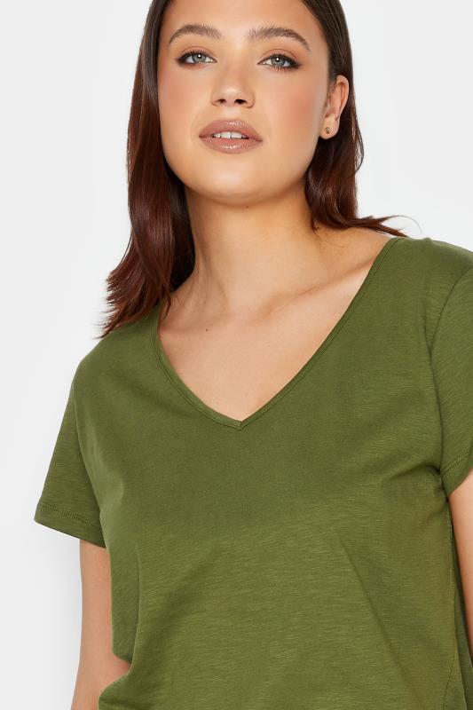 LTS Tall Womens Khaki Green Short Sleeve T-Shirt | Long Tall Sally  4