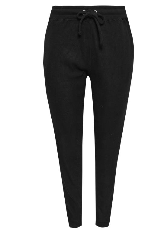 YOURS Plus Size Black Stretch Joggers | Yours Clothing 5