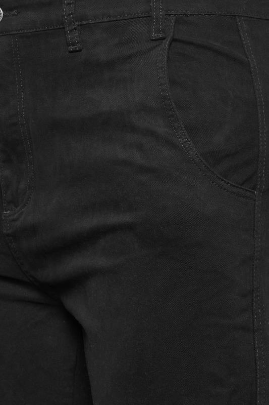 KAM Big & Tall Black Stretch Chino Trousers | BadRhino 6