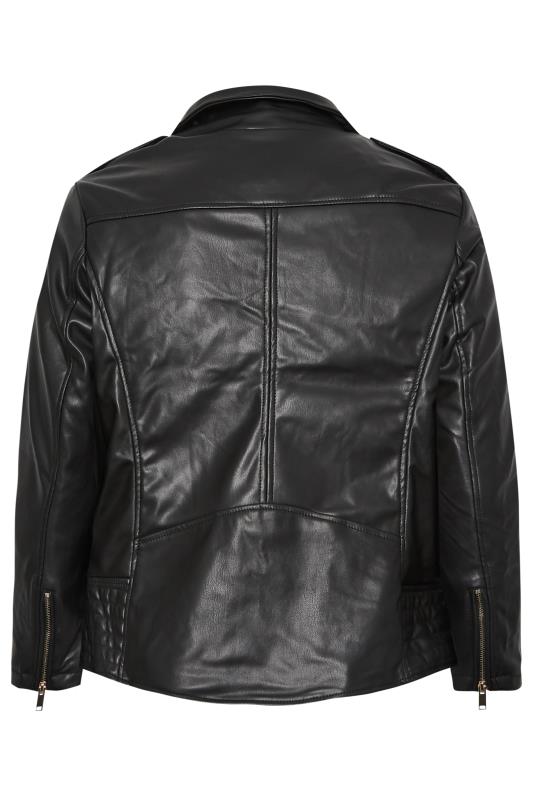 YOURS Plus Size Faux Leather Biker Jacket | Yours Clothing 9