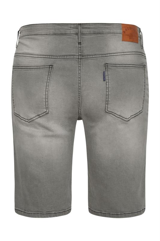 BadRhino Big & Tall Grey Denim Shorts 4
