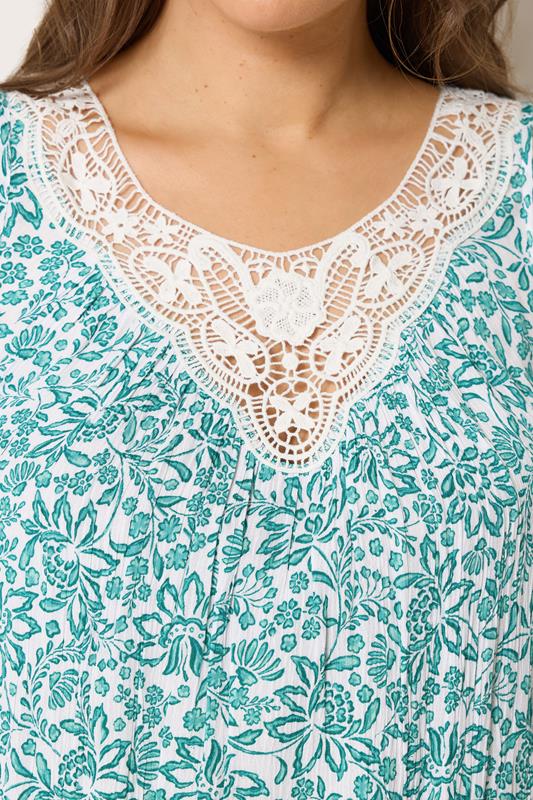 YOURS Plus Size Green Paisley Vest Top | Yours Clothing 4