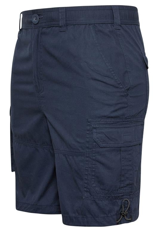 BadRhino Big & Tall Navy Blue Lightweight Waist Cargo Shorts | BadRhino 7