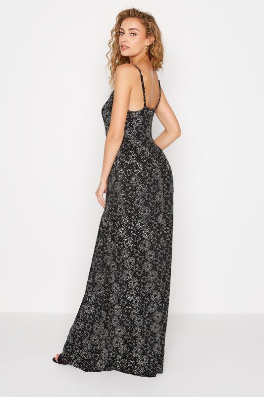 LTS Tall Black Star Burst Print Striped Maxi Dress | Long Tall Sally 3