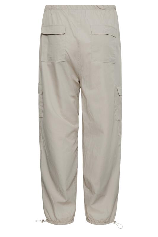YOURS Curve Plus Size Natural Brown Cuffed Cargo Parachute Trousers 6